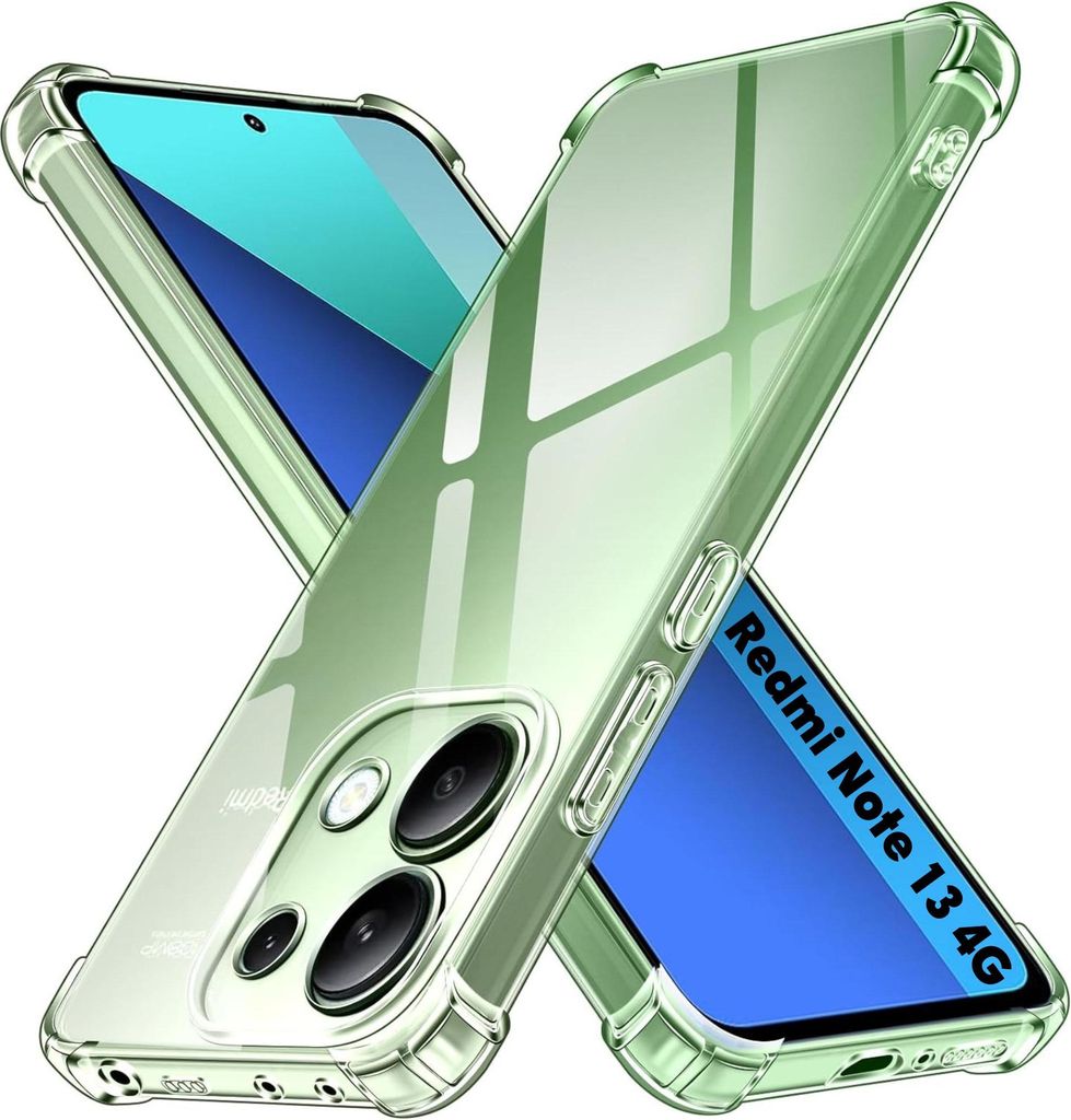 Hülle für Xiaomi Redmi Note 13 4G - Stoßfeste Transparent Handyhülle Kratzfest Schutzhülle Ultra Dünn Phonillico