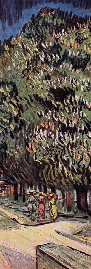 Vincent Van Gogh Kunstdruck Bild - Blühende Kastanienbäume, 1890, Detail (91 x 30 cm)