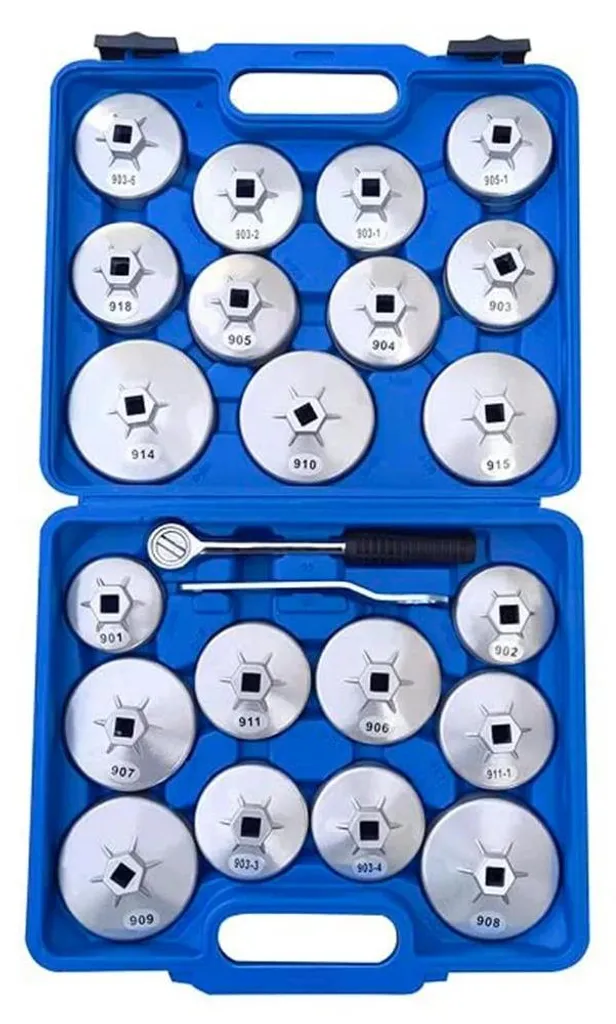 Set complet de clés filtres à huile pour entretien auto multi-marques 1/2"