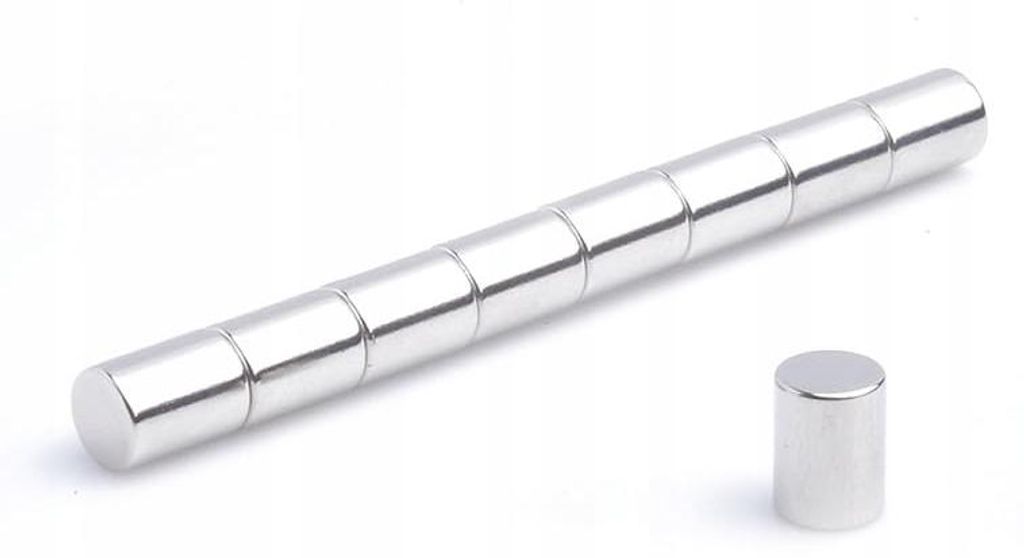 Neodym-Magnet, zylindrisch, MW 6x8 N38, 50 Stück
