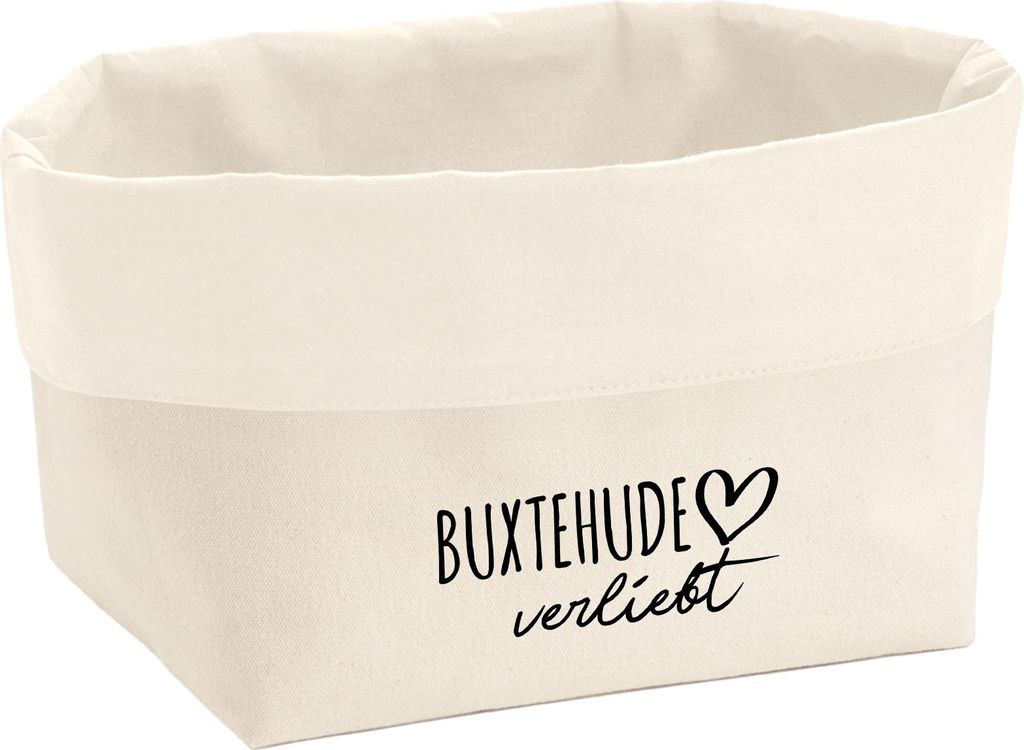 Huuraa Organizer Buxtehude verliebt 3 Liter Medium Canvas Baumwolle Utensilo Geschenkidee