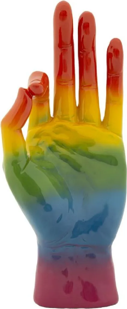 Figurine Main OK Multicolore Mauro Ferretti Design Pop Art 16x10x36 cm