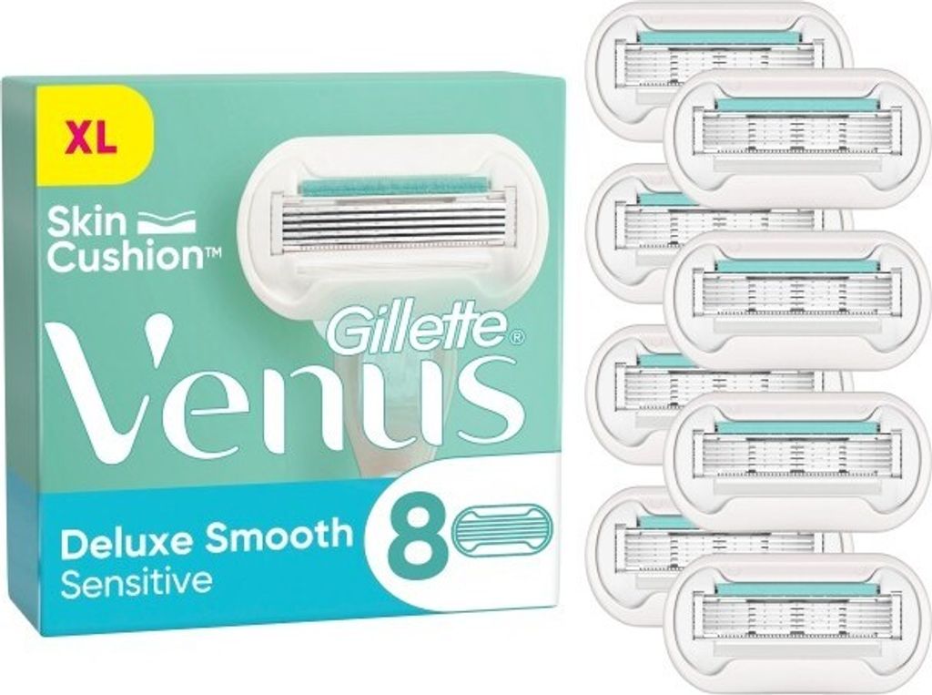Gillette Venus Deluxe Smooth Sensitive Systemklingen 8er Produktbild 