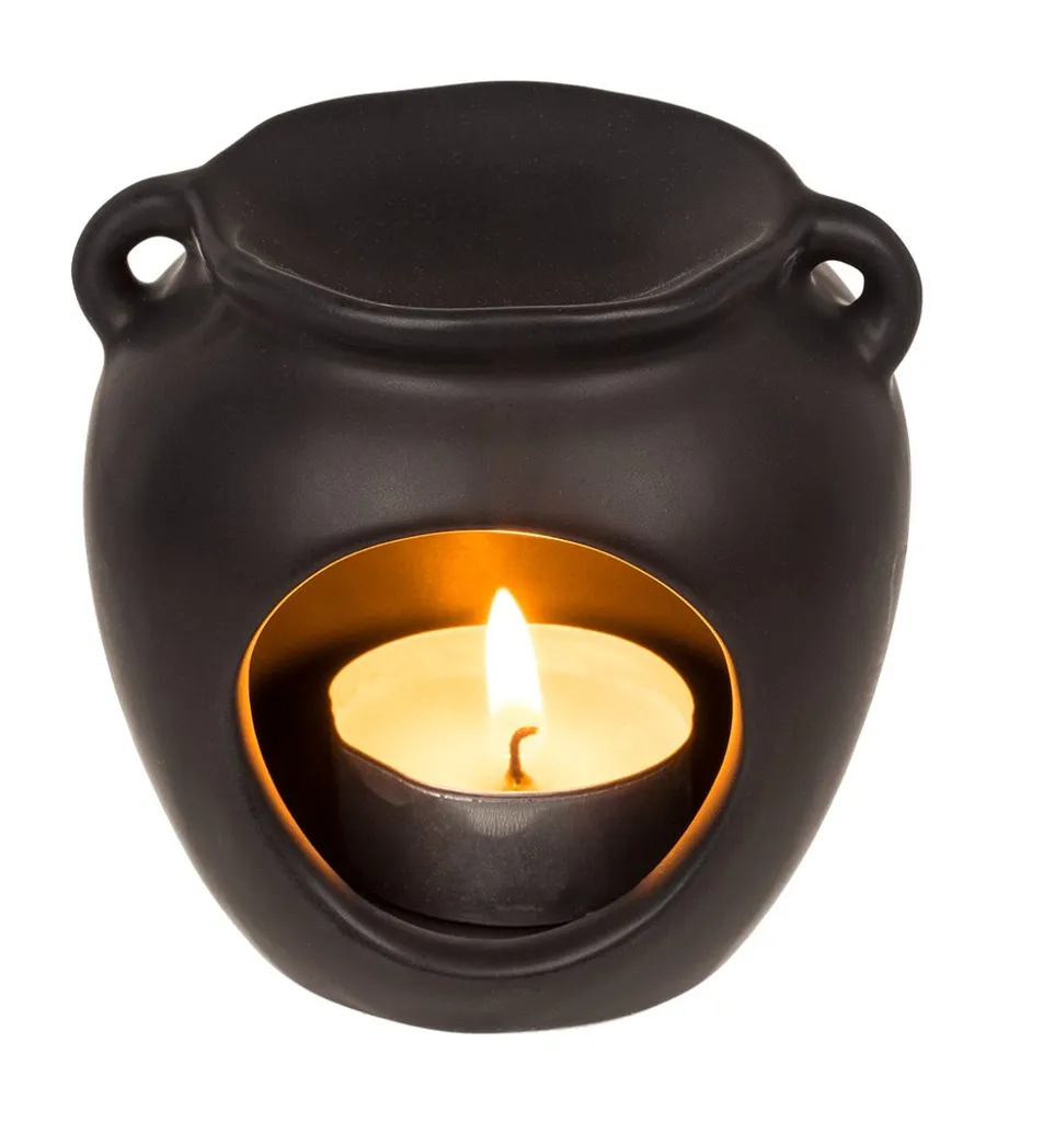 Brûle-parfum diffuseur d'huiles essentielles vase décoratif blanc - 10