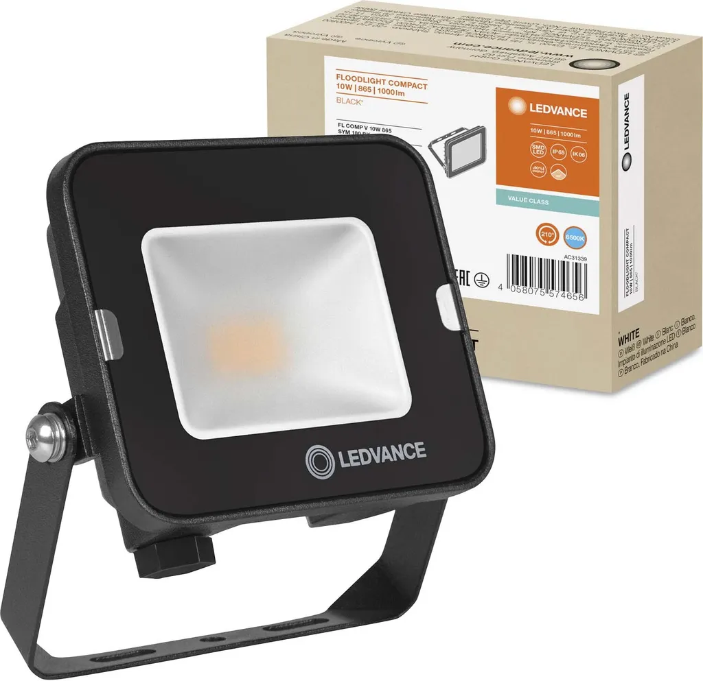 Proiettore da Esterno Ledvance 10W IP65 6500K - Performance e Durata