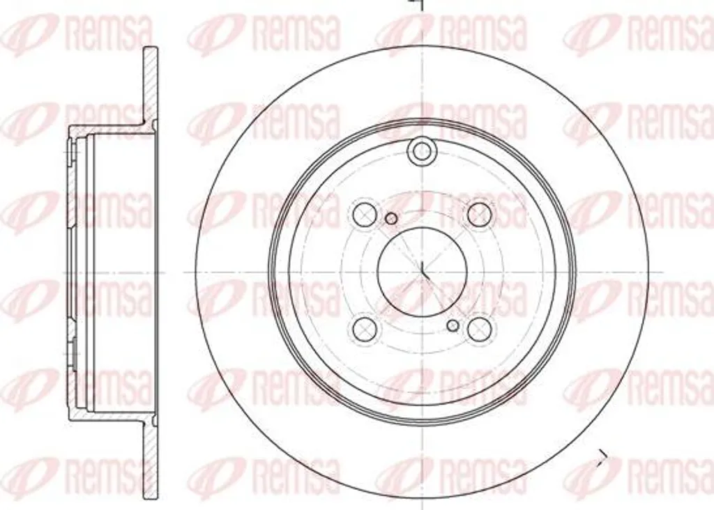 Disque de frein REMSA 6705.00 pour Corolla - Réf OE 4243102080 Arrière