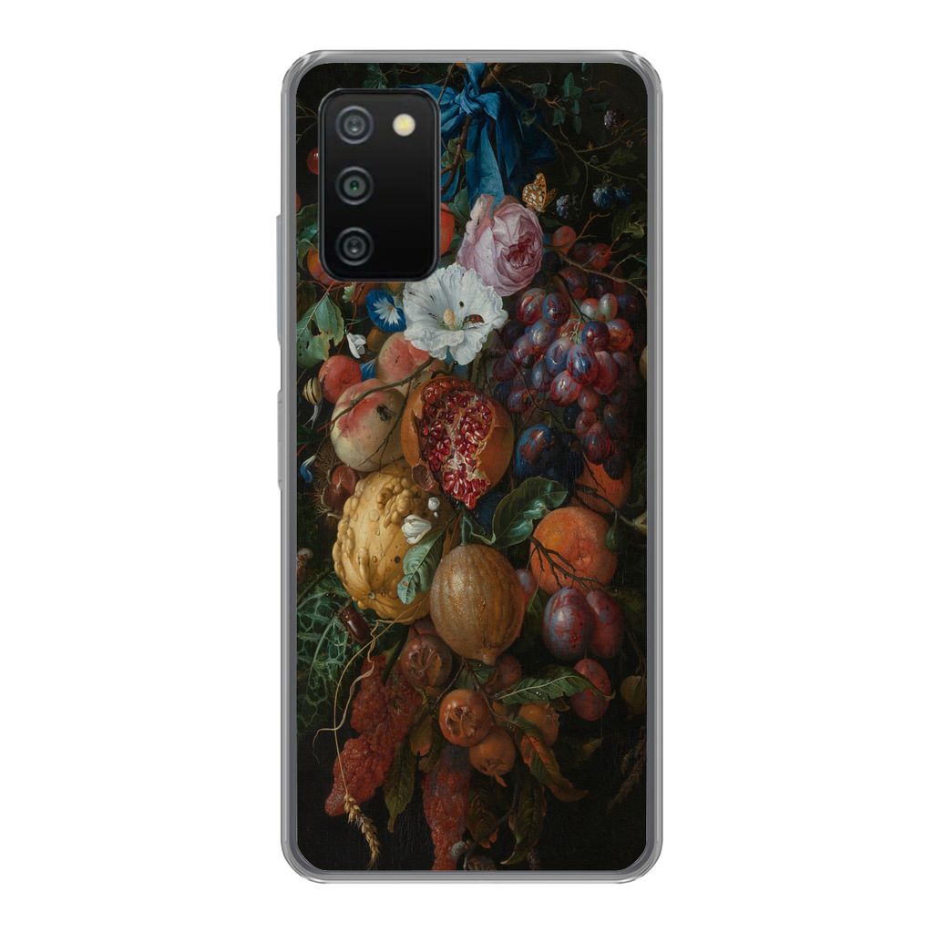 MuchoWow Handyhülle Schutzhülle Hülle für Samsung Galaxy A03s Früchte und Blumen - Gemälde von Jan Davidsz. de Heem Silikon Softcase Handy ...