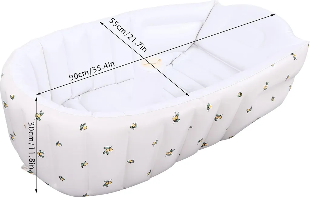 Baignoire gonflable bébé Olive - Modèle pliable et portable de voyage
