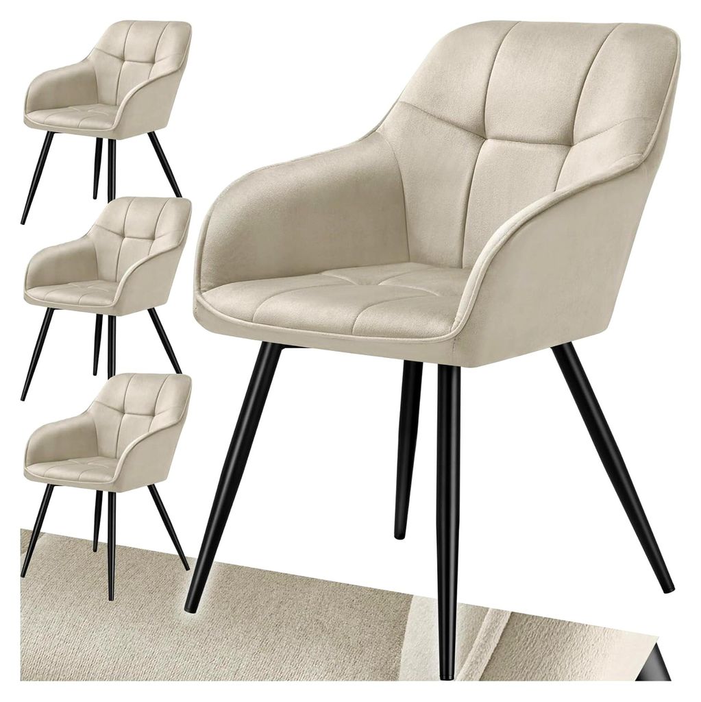 Samtstuhl, Esszimmerstuhl mit Stepp-Samtstoff, moderne Küchenstühle, gemütlicher Sessel für das Wohnzimmer, Armlehnstuhl für das Esszimmer, Di...