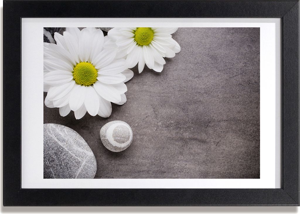 Bild 30x20 MDF-Rahmen, Wandkunst Gerbera