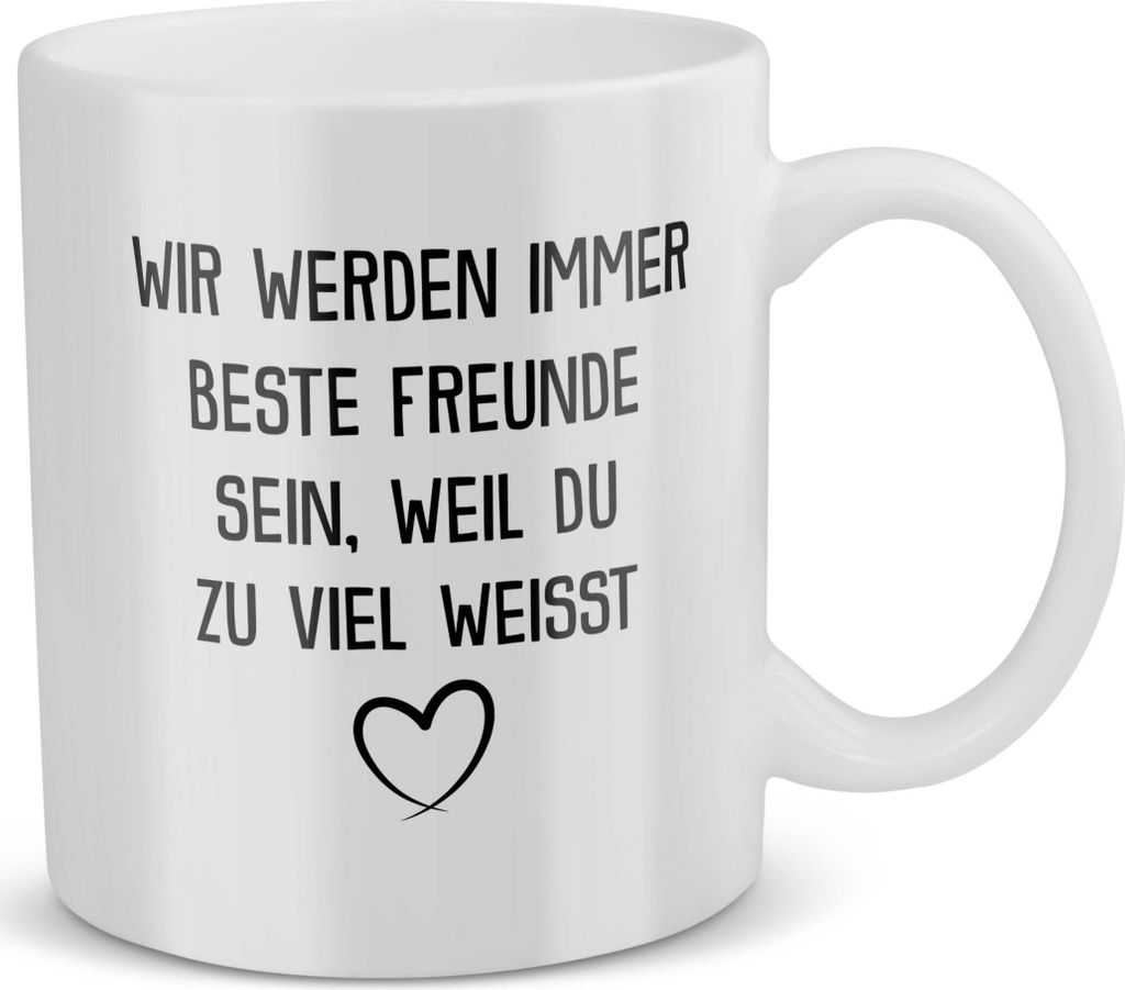 22Feels Beste Freundin Geschenk BFF Tasse Geburtstag Weihnachten Kaffeetasse Freundinnen Haferl Freundschaft Frauen Geschenkidee Unbiologische Schw...