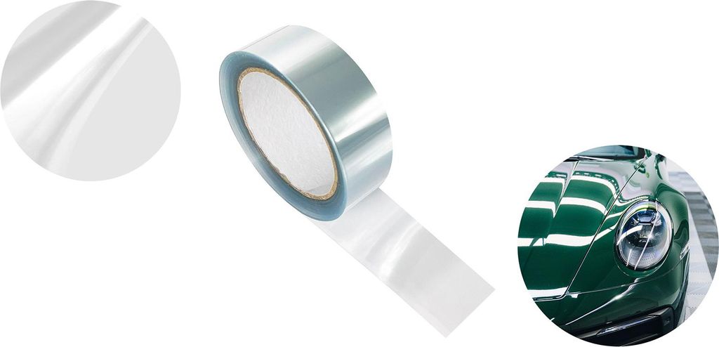 Lackschutzfolie 5x1000 cm - Transparent - Selbstklebend und UV-Schutz Steinschlagschutzfolie - Schutzfolie für Auto, Möbel und Geräte - Klebefol...