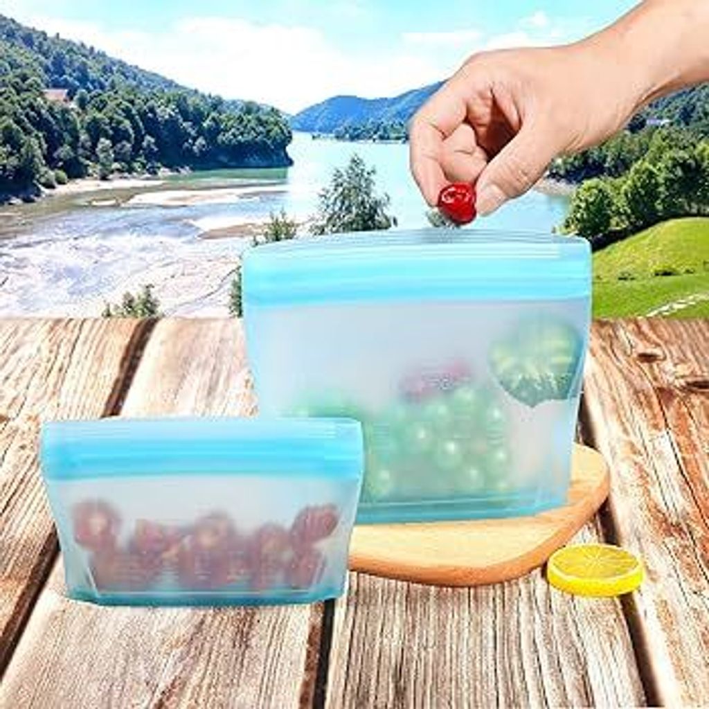 Tupperware Silikon-Aufbewahrungsbeutel – 4-teiliges Set, Auslaufsicher & Spülmaschinengeeignet