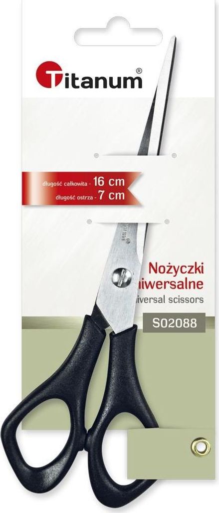Schwarze Schere 16 cm Titanum S02088