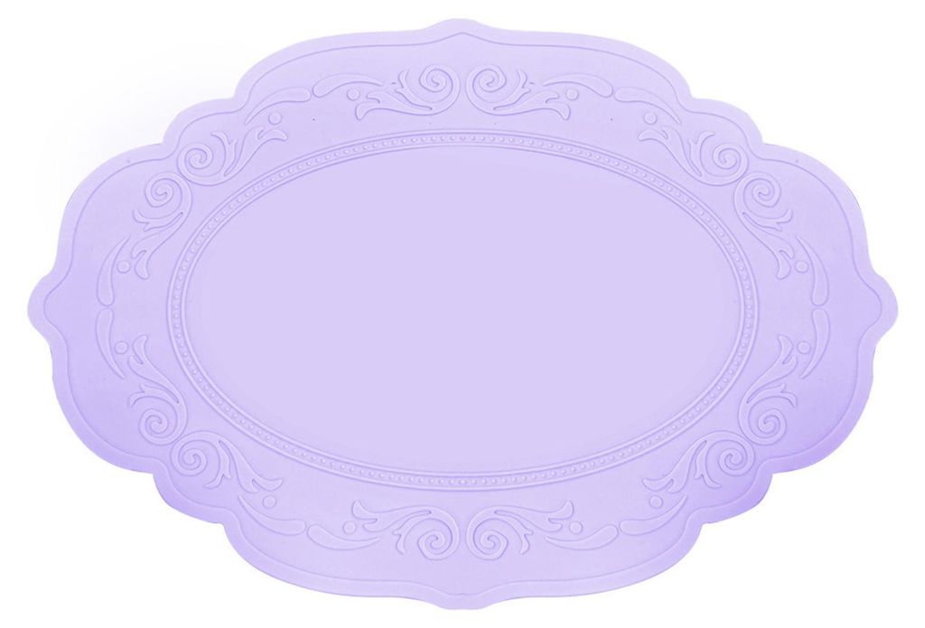 Isolierter Untersetzer aus Silikon, oval, rutschfest, hitzebeständig, knitterfrei, dekorative Küchenmatte