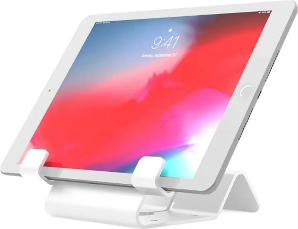 Support tablette universel blanc pour exposition et borne interactive - 4