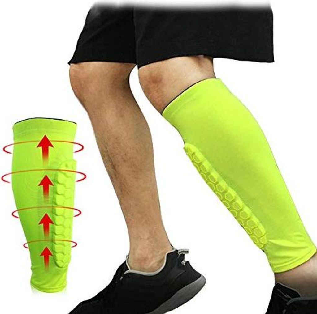 Schienbeinschoner Kinder - Crashproof Fußball Schienbeinschoner blau S