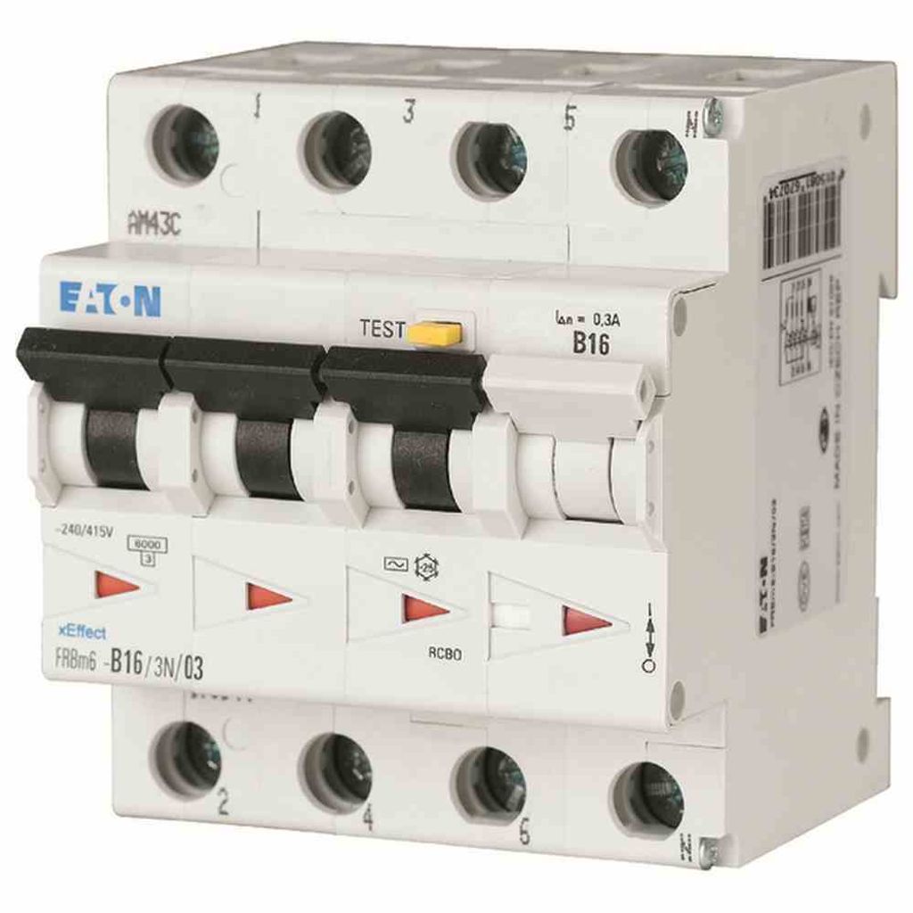 EATON FI/LS-Schutzschalter 3p+N B16 0,03A 415V A 6kA 4TE