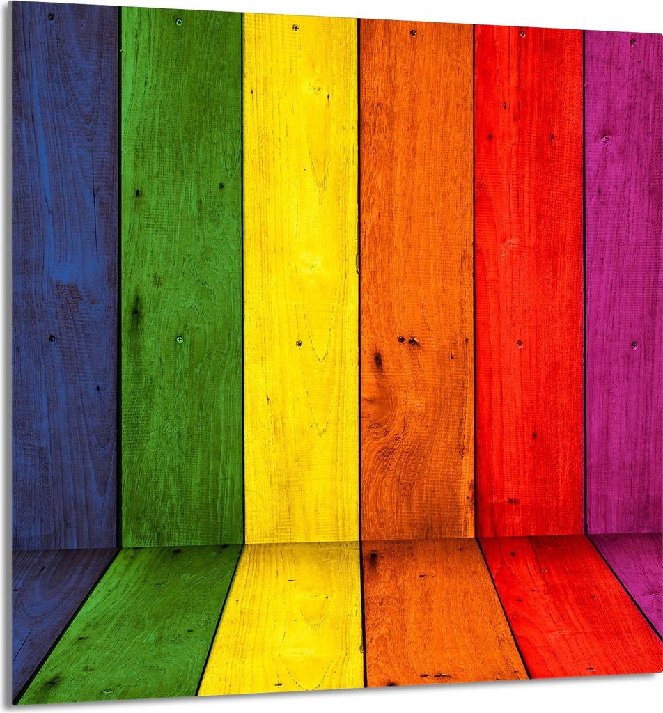 GLASPLATTE FÜR KÜCHE 60x65 Bunt