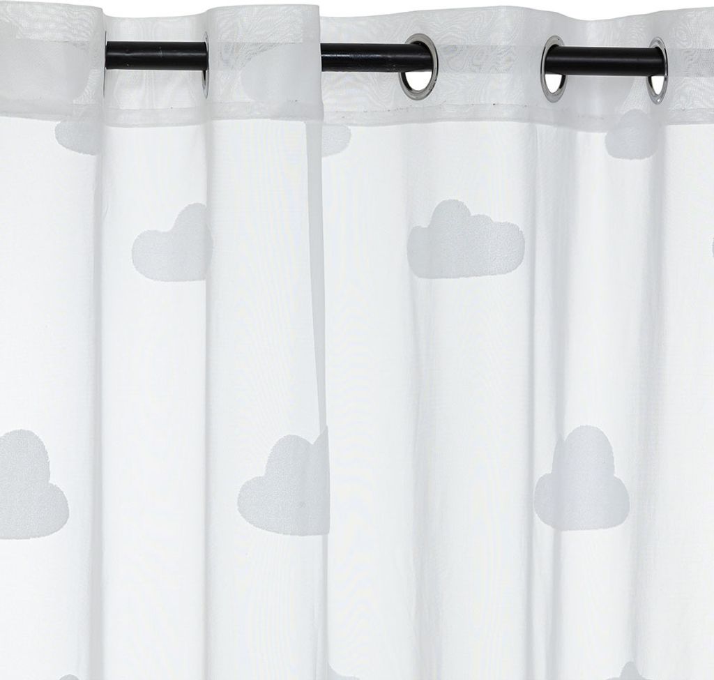 Eazy Living Voile Vorhang 140 x 240 cm Nuage Weiß