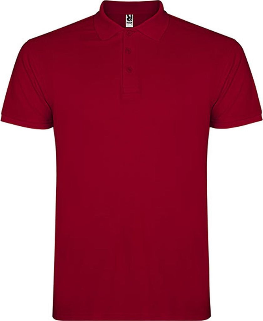 Roly PO6638 | Polo Star da uomo, Piqué - Colore: Rosso Immagine del prodotto 
