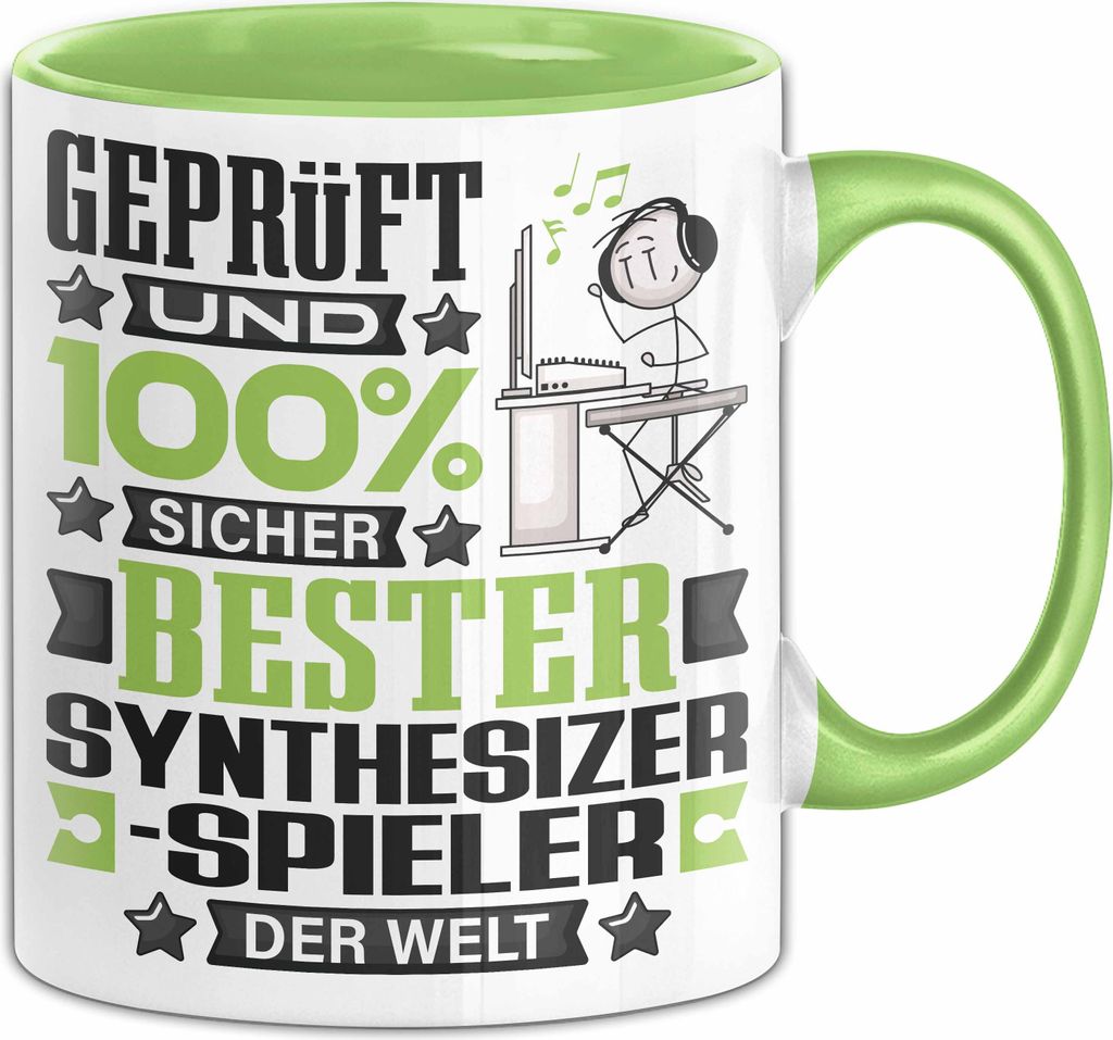 Synthesizer-Spieler Geschenk Lustiger Spruch für Synthesizer-Spieler Geschenkidee Bester Synthesizer-Spieler Der Welt (Grün)