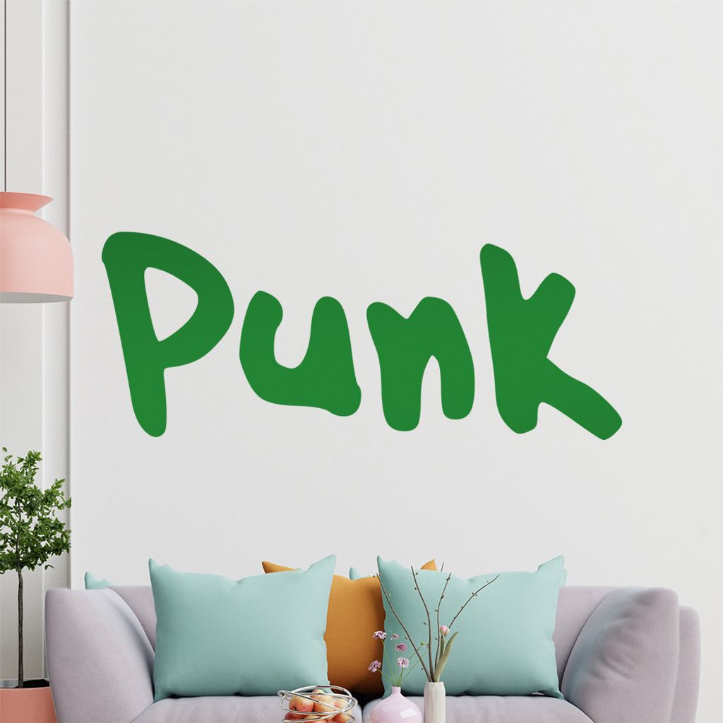 KIWISTAR Punk Font - Punker Kultur Nieten Aufnäher Buttons Wandtattoo in 6 Größen - Wandaufkleber Wall Sticker - Dekoration, Küche, Wohnzimmer,...
