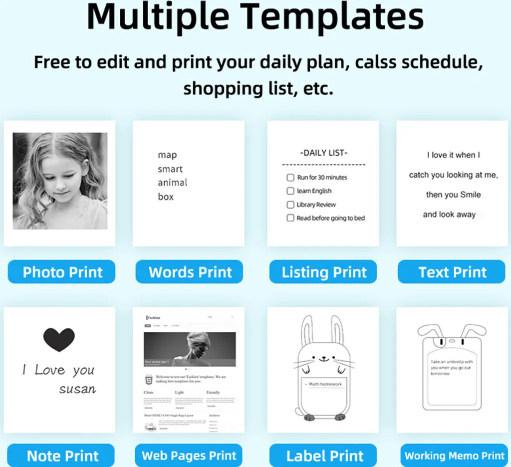 Stampante Portatile Sticker Maker Bluetooth per Note e Appunti Studio - 4