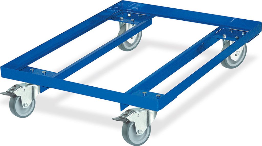 Fahrgestell/Rollrahmen, LxBxH 810 x 610 x 190 mm, Tragkraft 240 kg, Vollgummibereifung