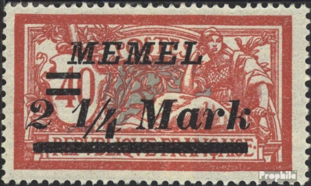 Briefmarken Memelgebiet 1922 Mi 89 gestempelt Aushilfsausgabe