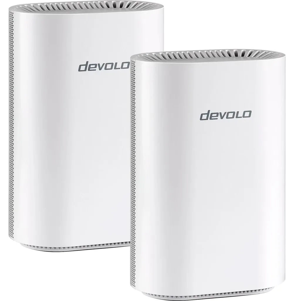 Borne WiFi 7 Devolo Mesh BE6500 lot de 2 idéal pour le télétravail fluide