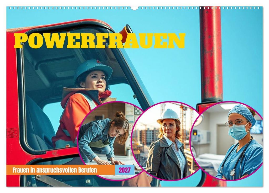 Powerfrauen - Frauen in anspruchsvollen Berufen (Wandkalender 2027 DIN A2 quer), CALVENDO Monatskalender