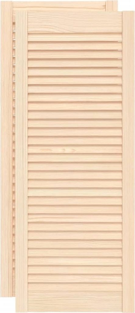 vidaXL Šatní dveře žaluziový design 2 ks 99,3x39,4 cm masiv Obrázek produktu 
