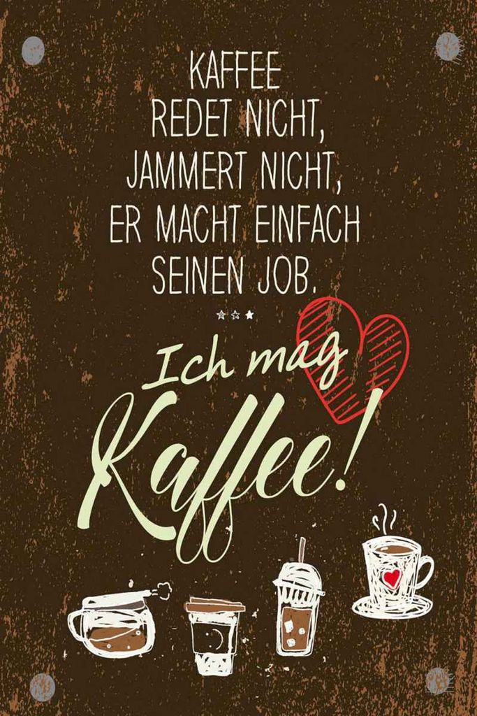 vianmo Holzschild 30x20 cm ich mag Kaffee Herz