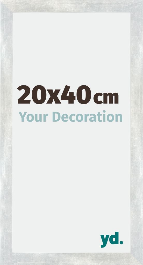 Bilderrahmen, 20x40 cm, Silberglanz Vintage, MDF, Mura