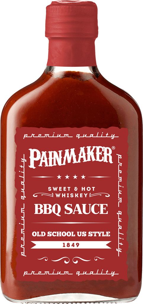 Painmaker Sweet und Hot Whiskey BBQ Sauce Old School US Style 200ml