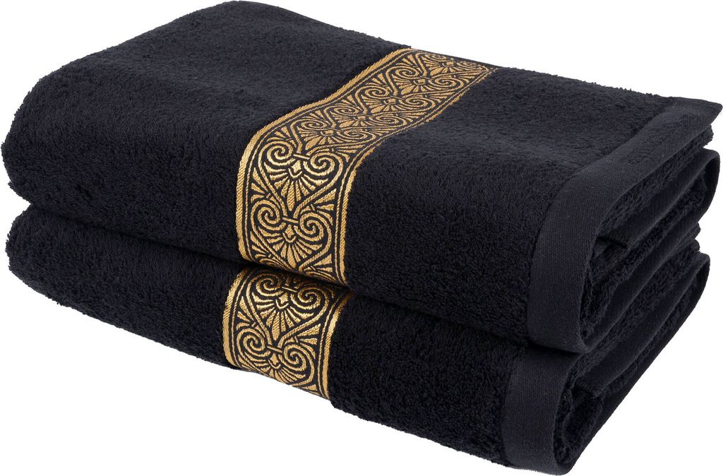 Aymando Luxus Badetuch 2er Set | Edel Qualität aus 100% Produktbild 1