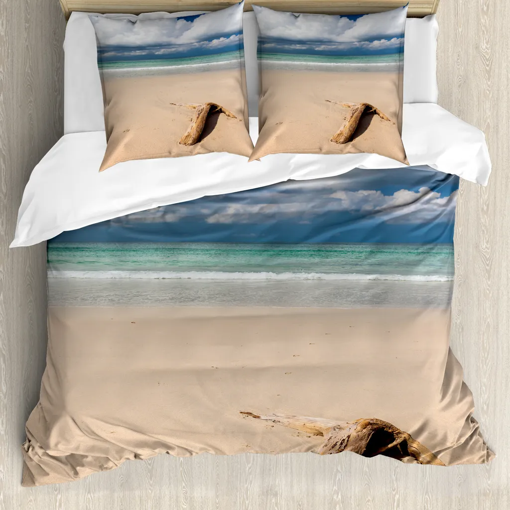 ABAKUHAUS Set Copripiumino Matrimoniale Legno Spiaggia Antiacaro Online