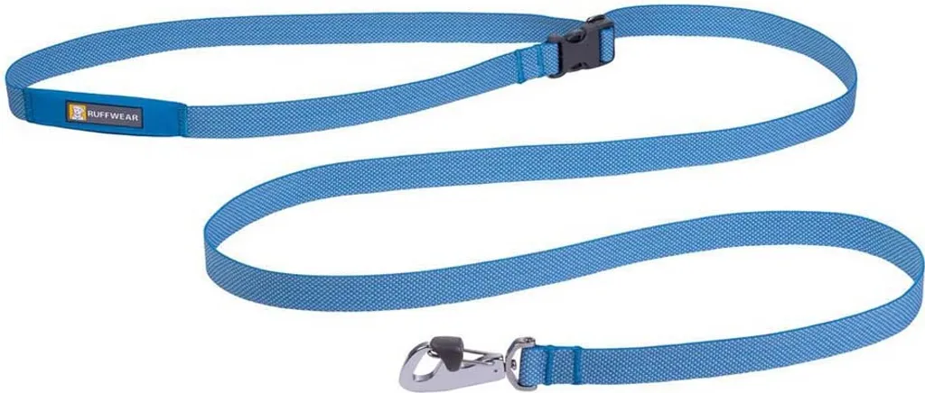 Laisse chien légère Ruffwear Flagline bleue : évitez l'encombrement inutile