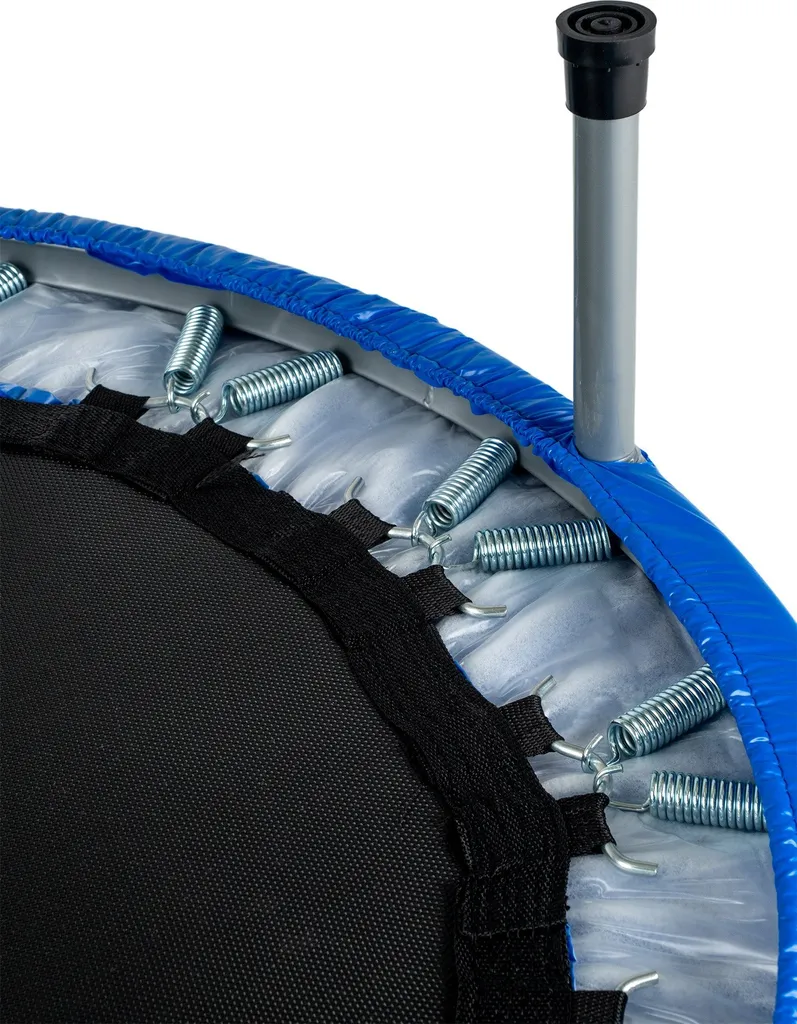 Mini trampoline de fitness ACRA 100cm bleu robuste usage domestique