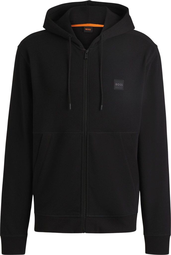 BOSS HERREN-SWEATSHIRT MIT ZIP-UP-MUSTER, SCHWARZ : Farbe - Schwarz, Größe - XL Größe: XL Farbe: Schwarz
