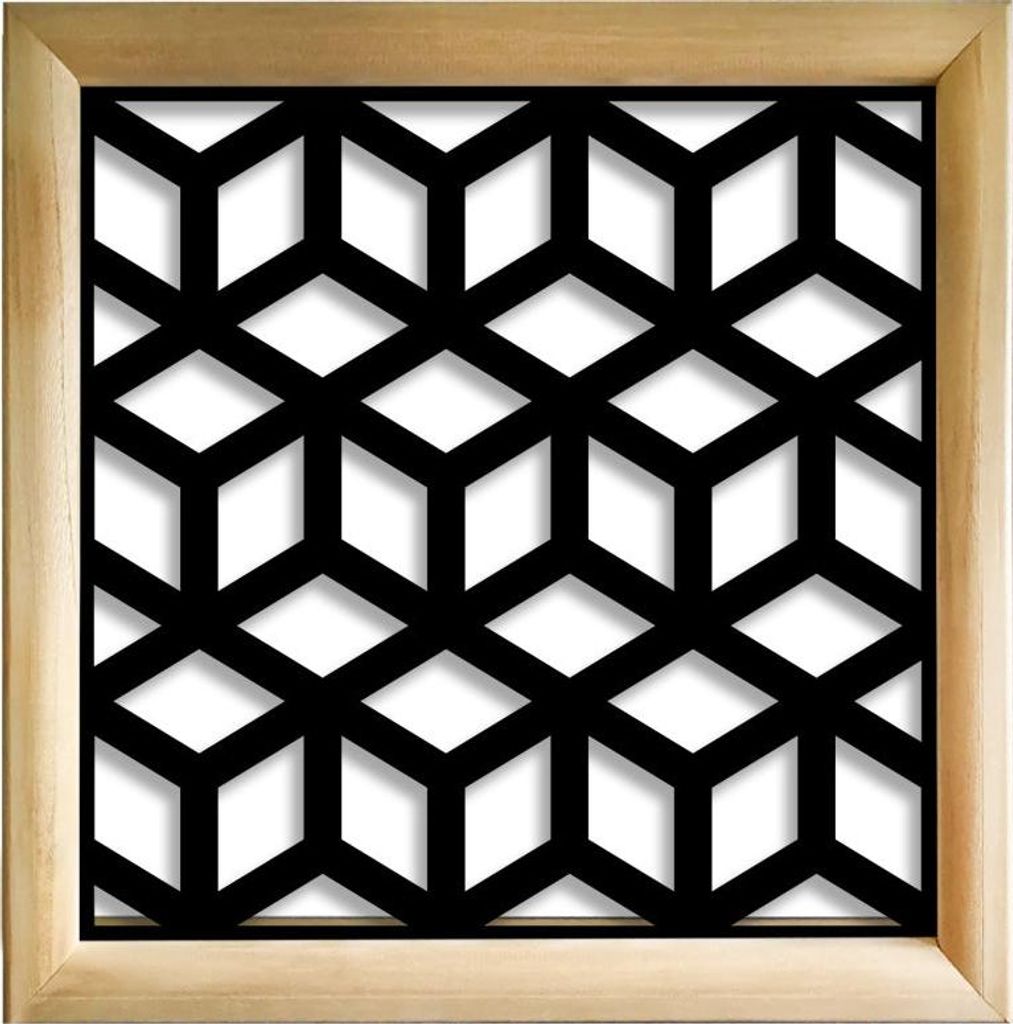 CUBO - Moduli Decorativi in holz e PVC 98x98 cm schwarz