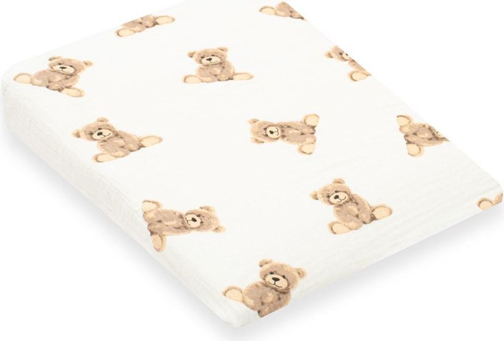Neu Baby STANDARD 30x37cm Bär-Musselin-Bezug für Baby-Kissen