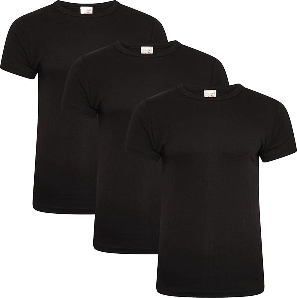 Keanu - T-Shirt für Herren, Thermisches Material (3er-Pack) TC877 (4XL) (Schwarz)