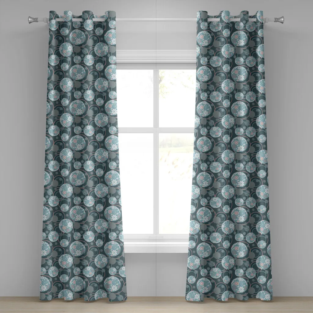 ABAKUHAUS Tenda Geometrica 280x245 cm - Motivo Vintage Rosa e Blu