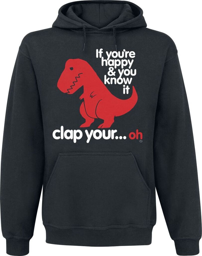 Goodie Two Sleeves Kapuzenpullover Herren Sad T-Rex schwarz S
