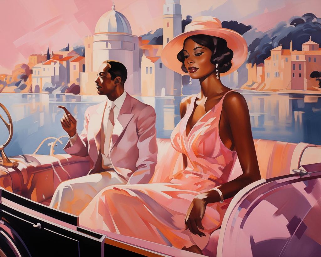 Plakat 50x40cm Treffen an der Riviera