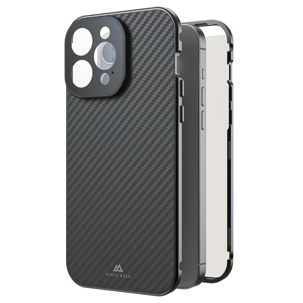 Protection intégrale iPhone 15 Pro Max avec étui rigide 360 Black Rock