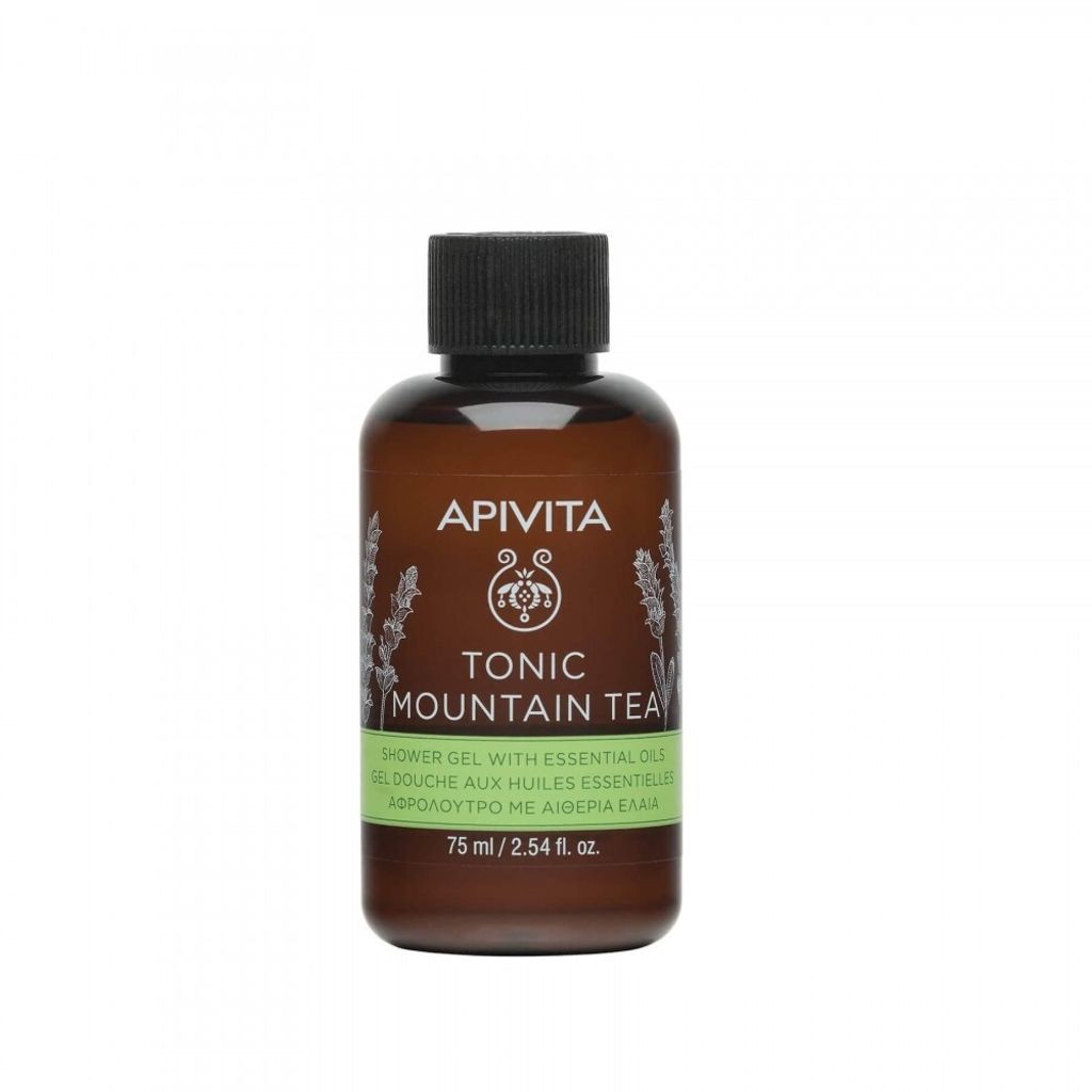 APIVITA Tonic Mountain Tea Mini Duschgel mit ätherischen Ölen mit Bergtee 75ml