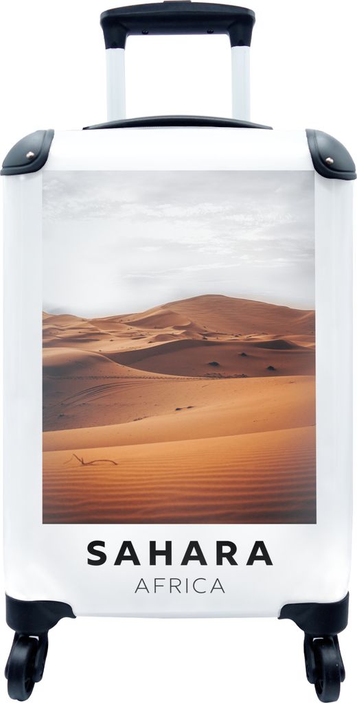 MuchoWow MuchoWow Koffer Handgepäck Trolley Rollkoffer Kleine Reisekoffer mit 4 Rollen - Sand - Afrika - Natur - Cabin Size < 55x40x23 cm & 55...